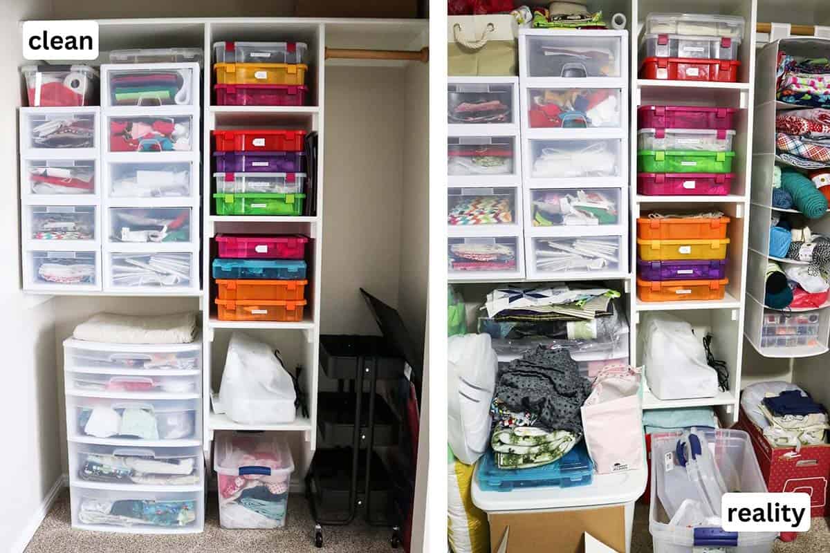 craft room closets organization