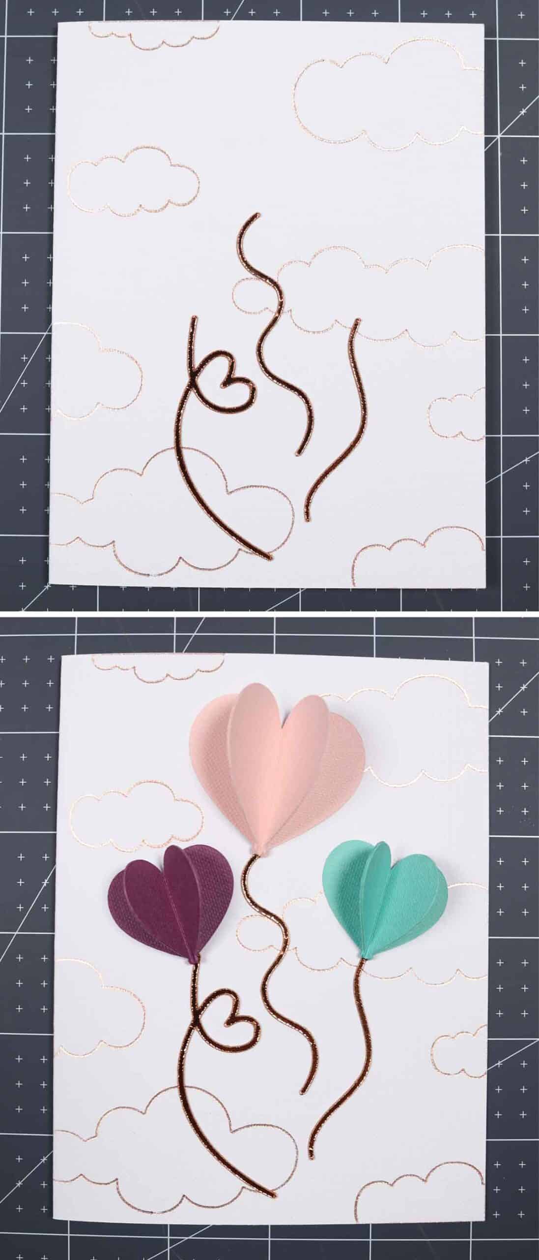 DIY 3D Hearts Paper Craft Card