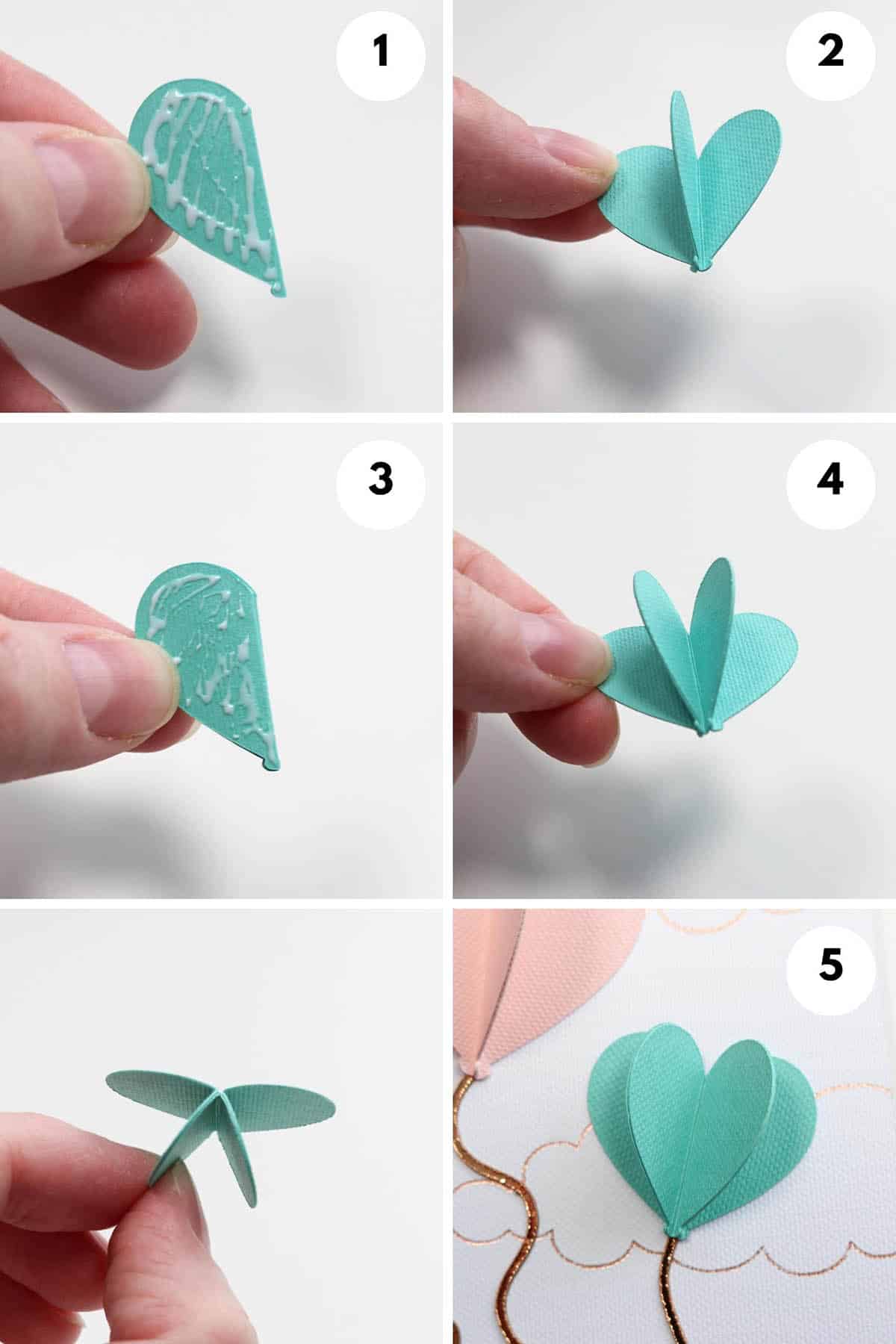 DIY 3D Hearts Paper Craft Card