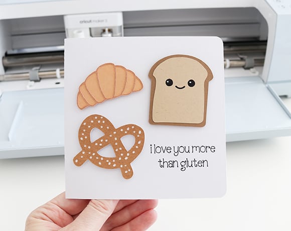 DIY Cricut Valentine’s Card: I Love You More Than Gluten