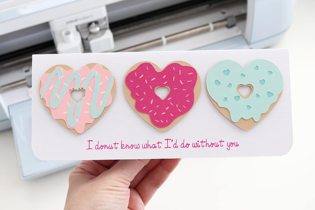 diy donut valentine's card tutorial with Cricut, I donut know what I'd do without you