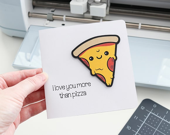 I Love You More Than Pizza Valentine’s Card DIY