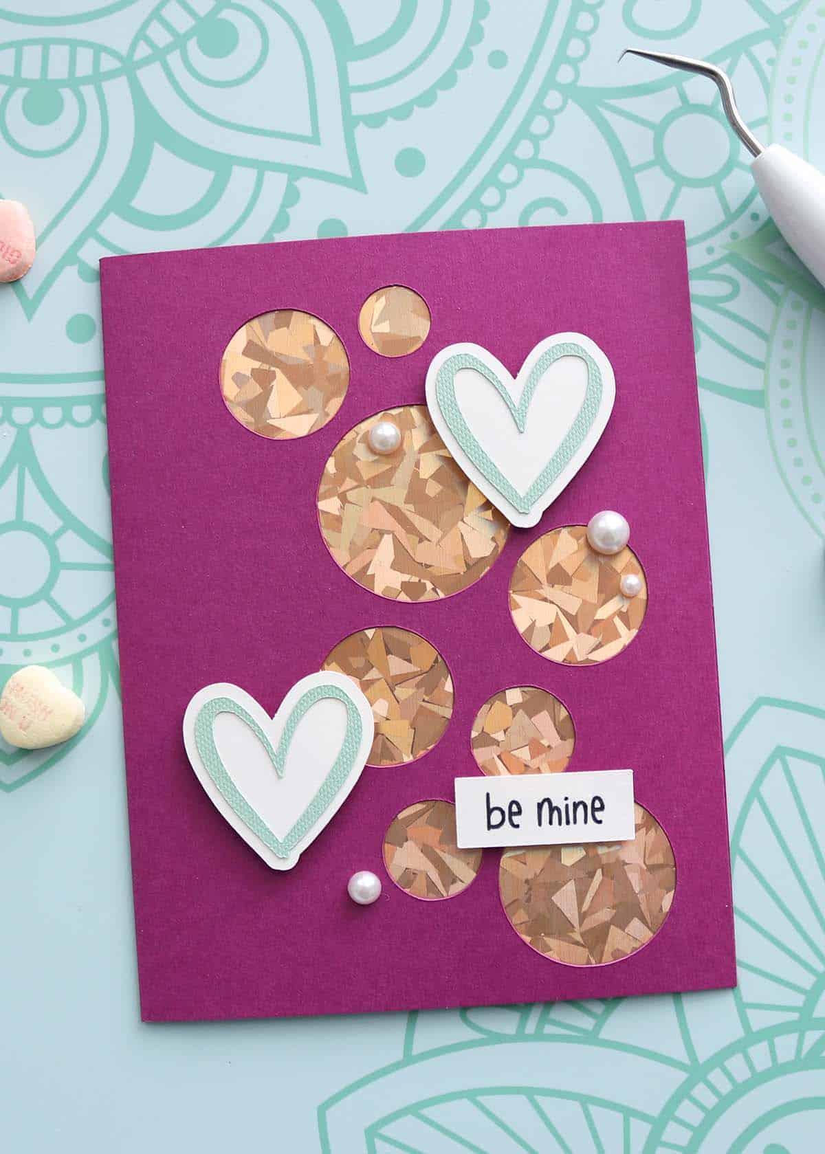 how to make Cricut cutaway cards for Valentines