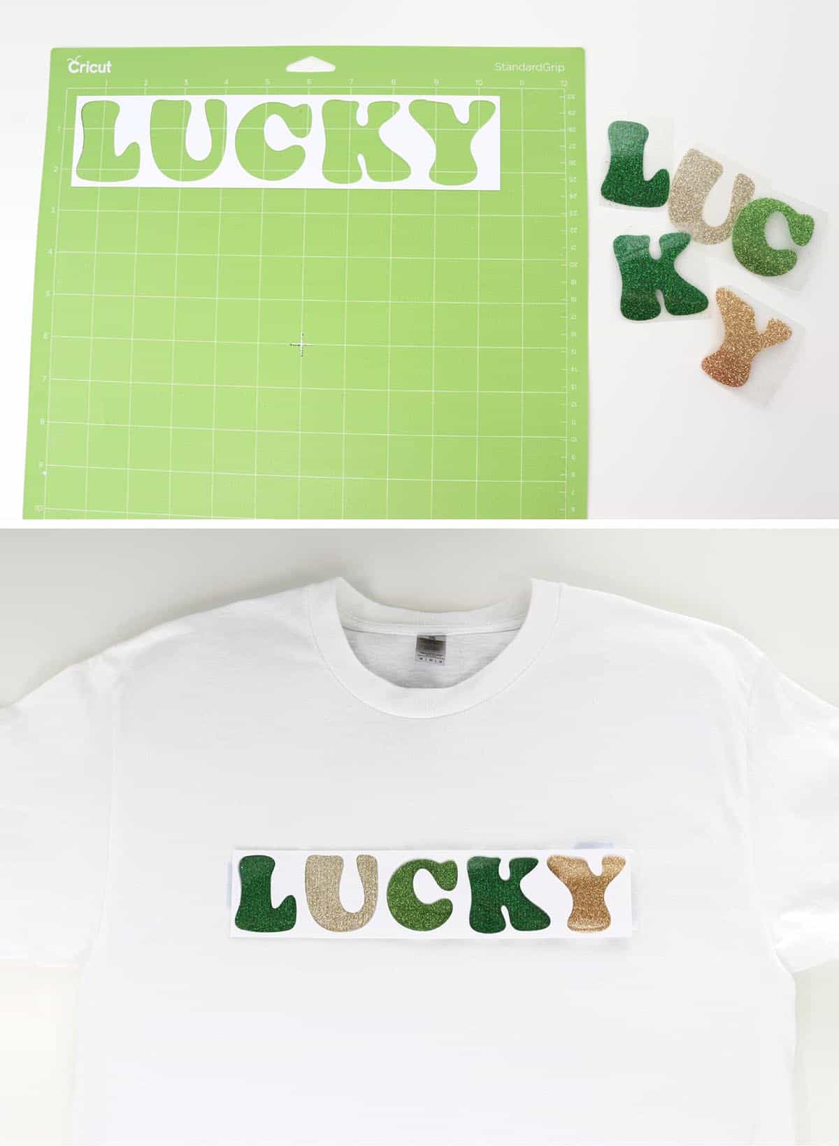 Lucky mama diy st. patrick's day shirt with Cricut step by step tutorial