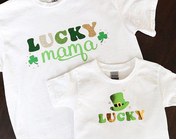 Cricut DIY “Lucky Mama” & Matching Kids St. Patrick’s Day Shirts