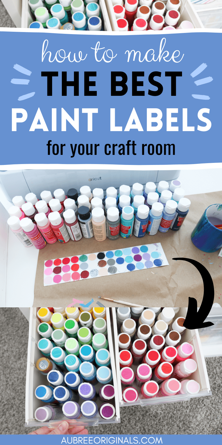 how to make diy labels for craft paints to organize your craft room