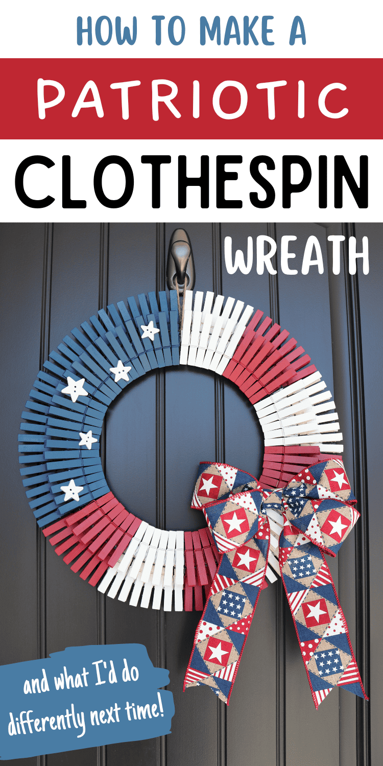 diy patriotic clothespin wreath for the 4th of july