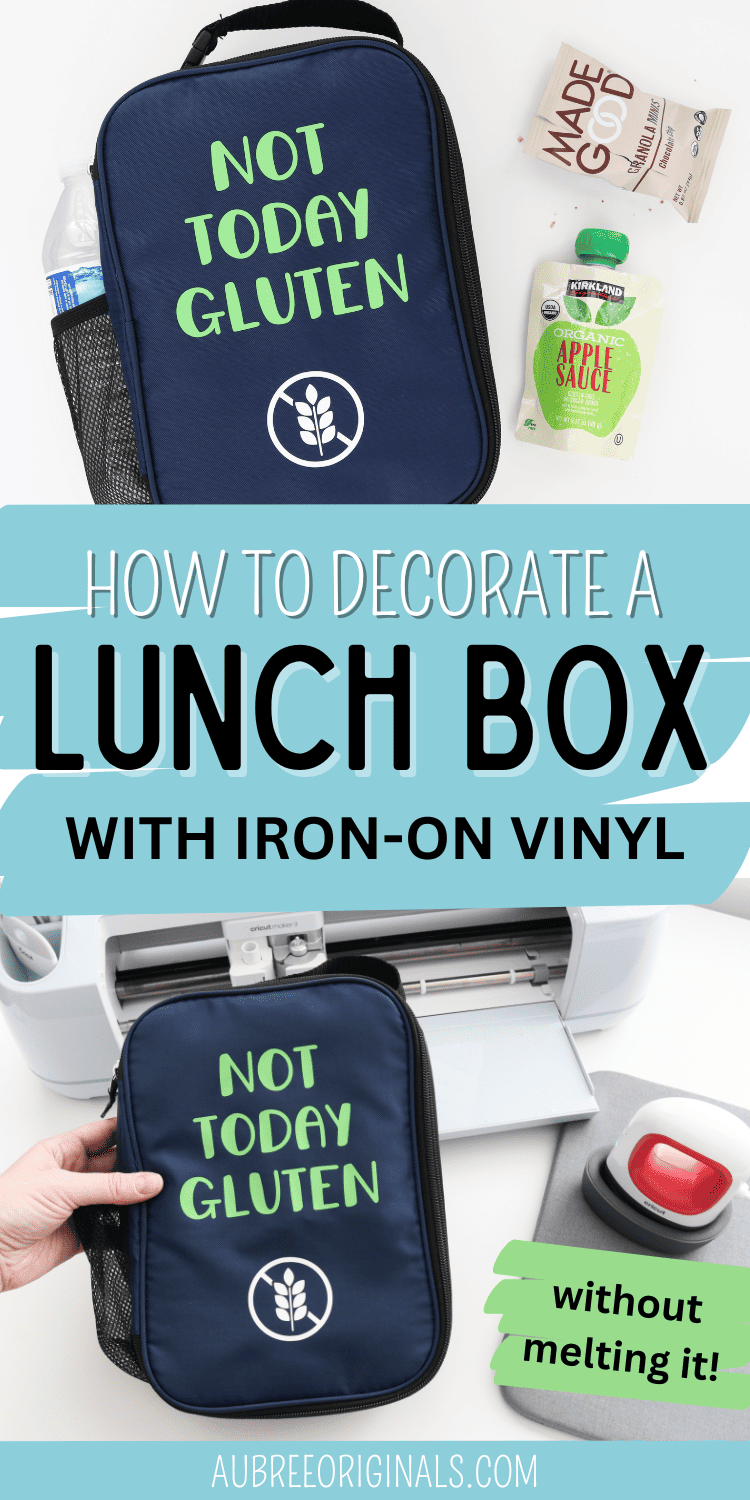 how to label a lunch box with iron-on vinyl without melting it