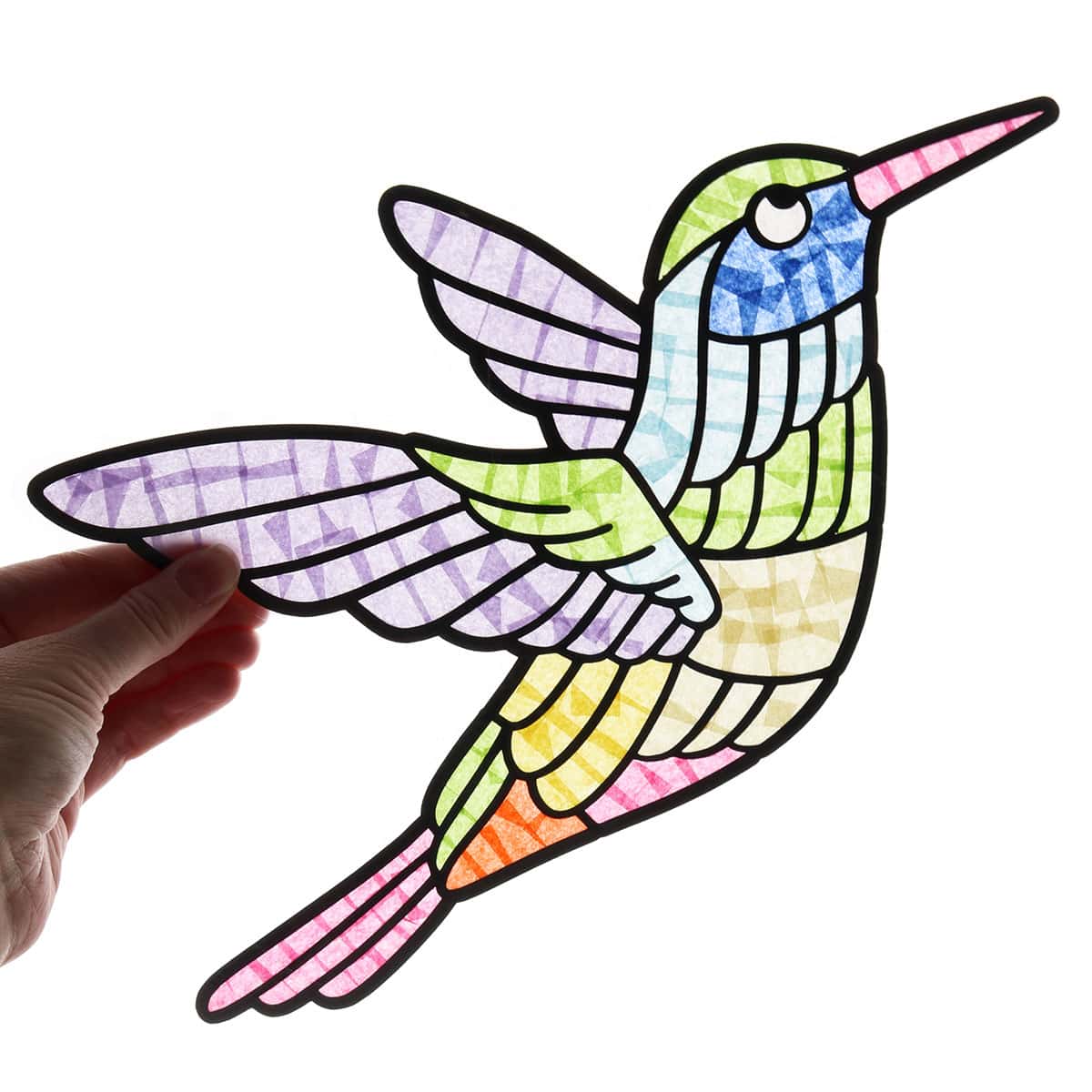 diy hummingbird stained glass craft