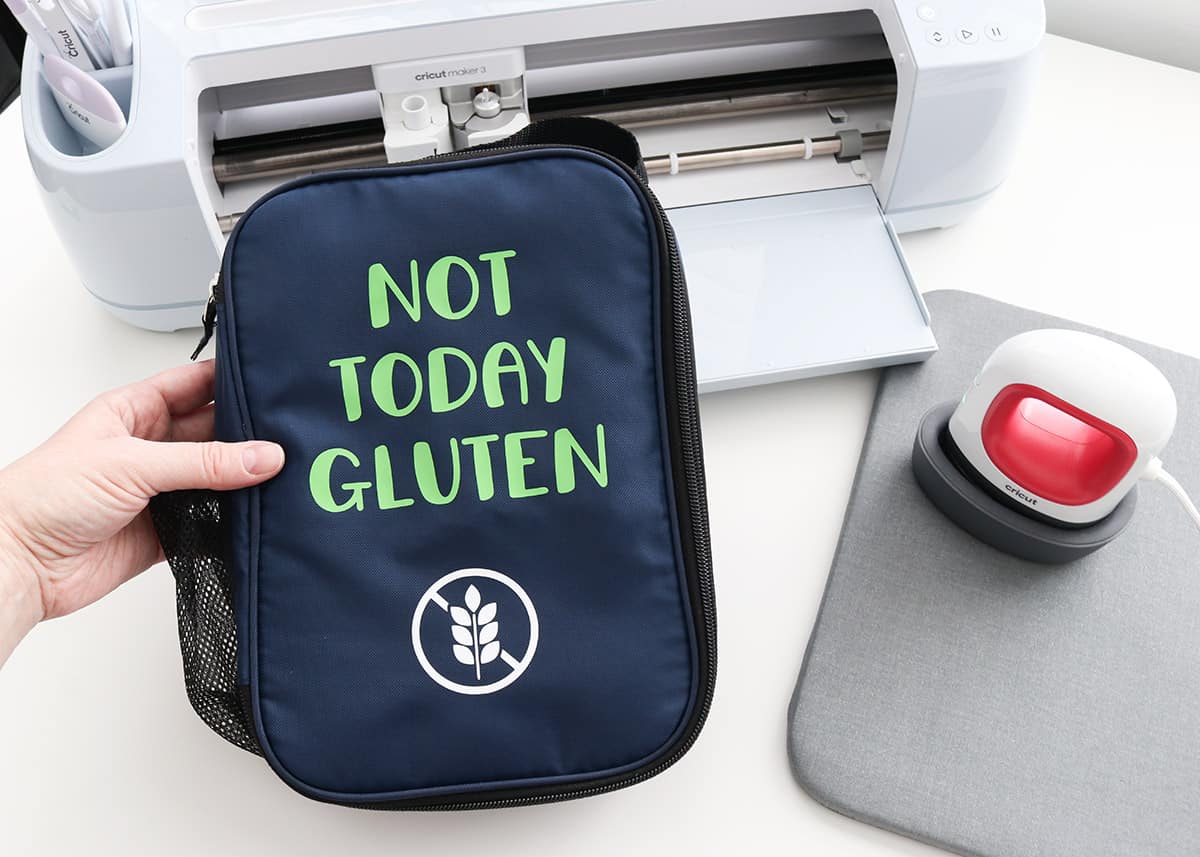 not today gluten free lunch box DIY with iron-on vinyl