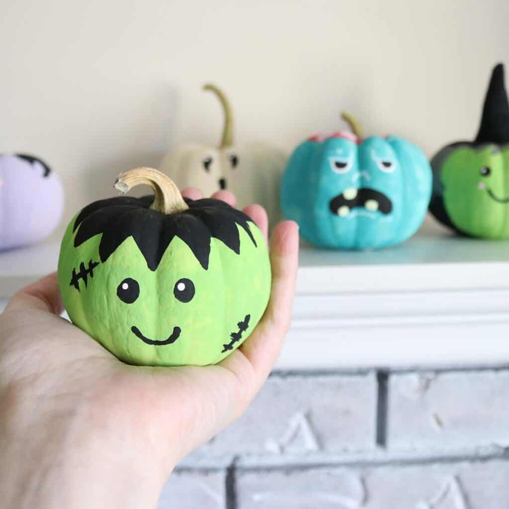 how to paint monster pumpkins