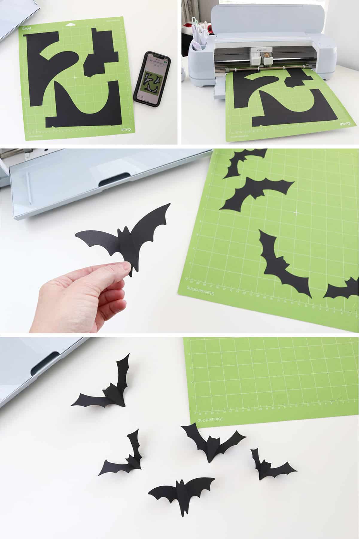 how to make paper bats halloween wall decor