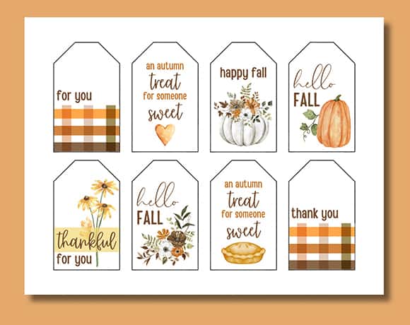 Fall Gift & Treat Tags – Free Printable for Autumn