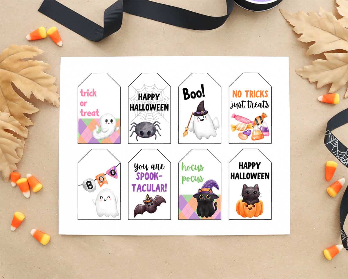 free printable halloween gift tags