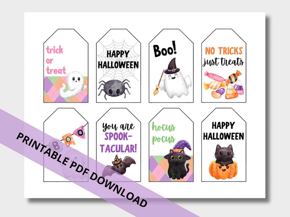 free printable halloween gift tags