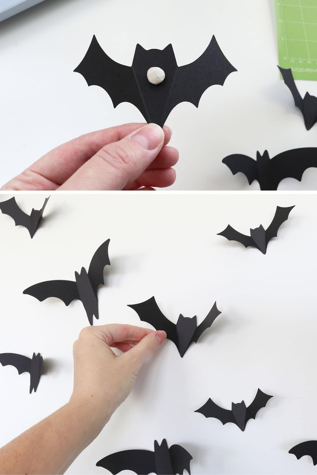 how to make paper bats halloween wall decor