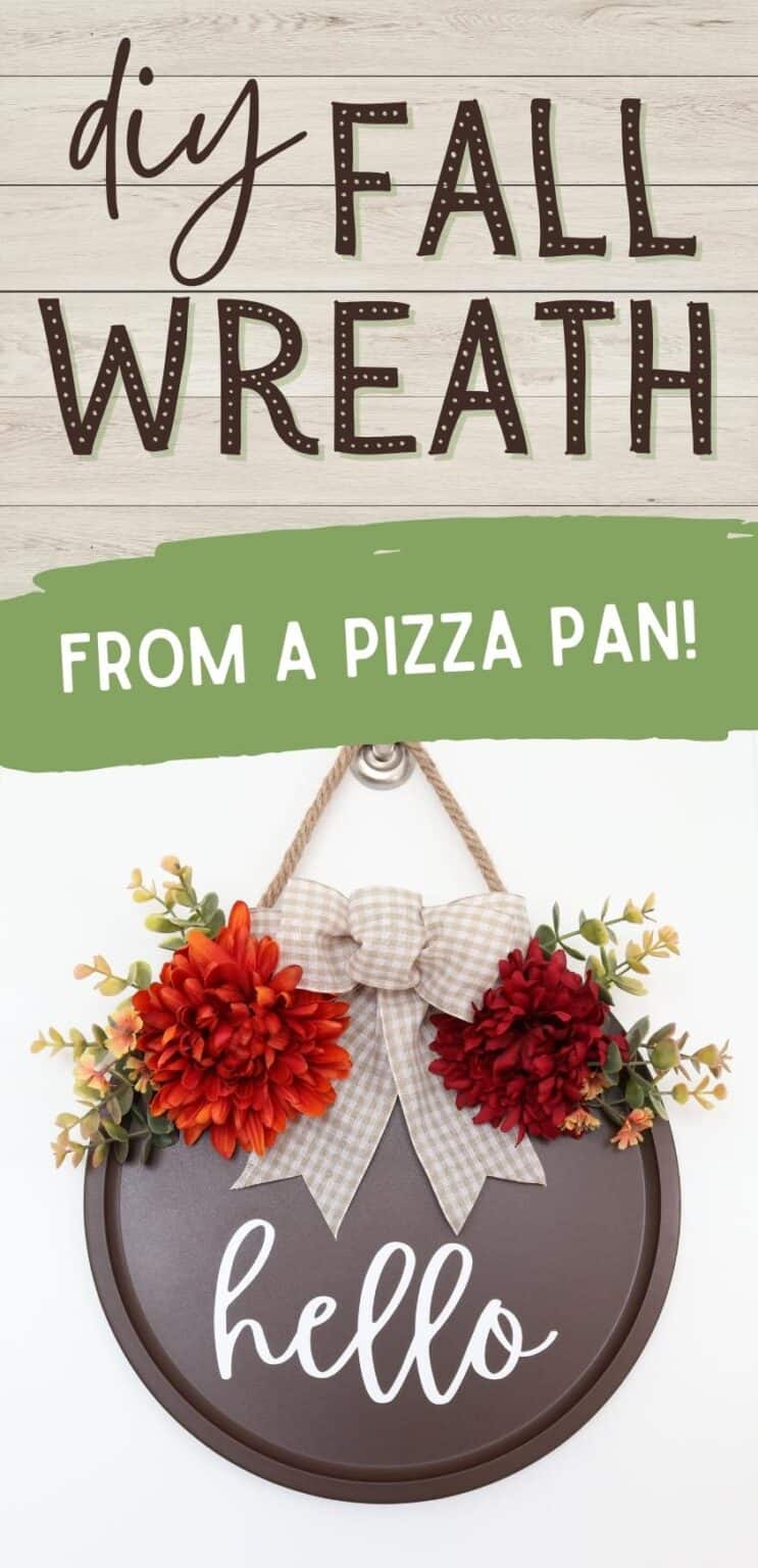 DIY Fall Pizza Pan Wreath Easy Dollar Tree Craft Aubree Originals