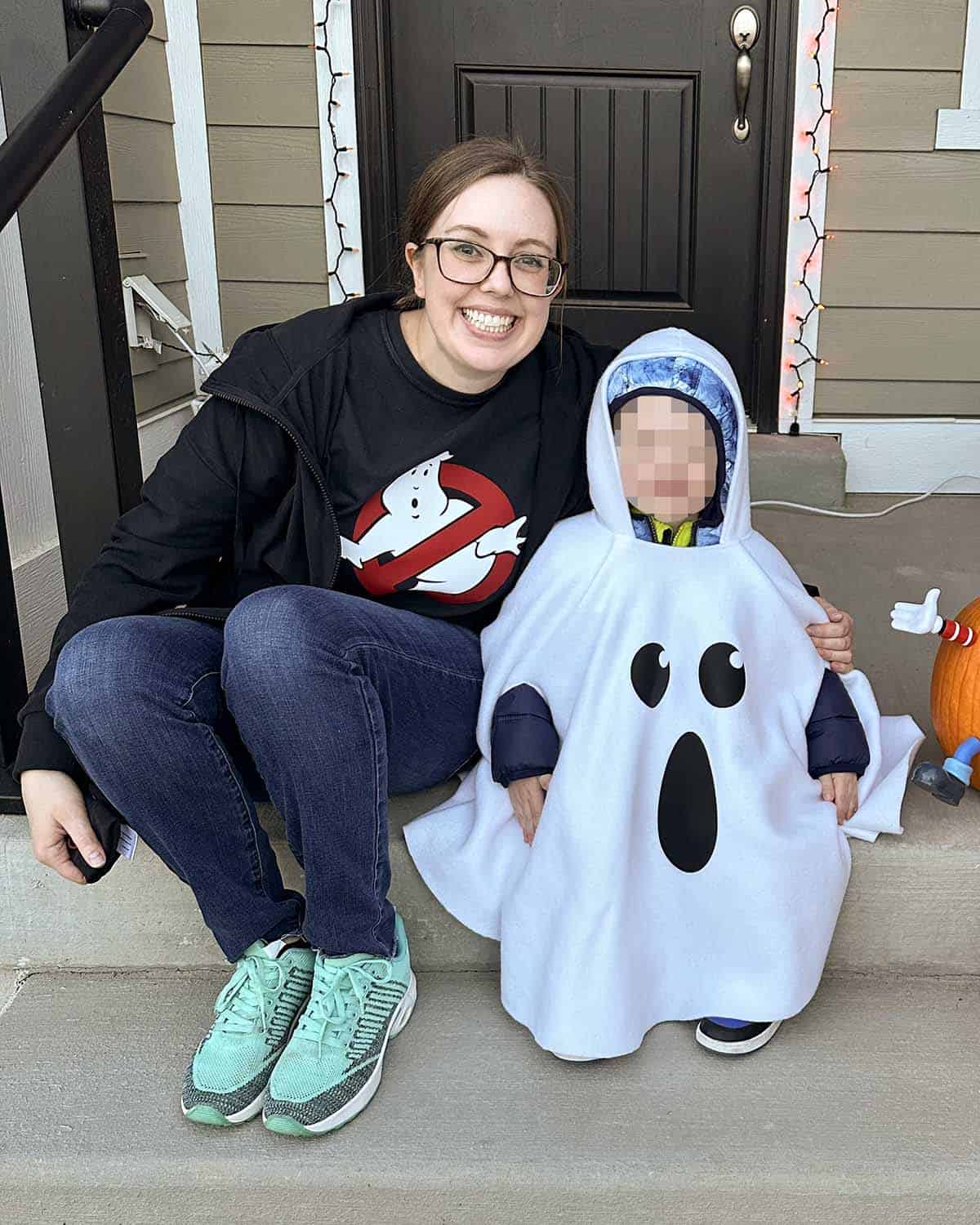 Friendly Ghost Face Halloween Costume Party TShirt DIY Easy