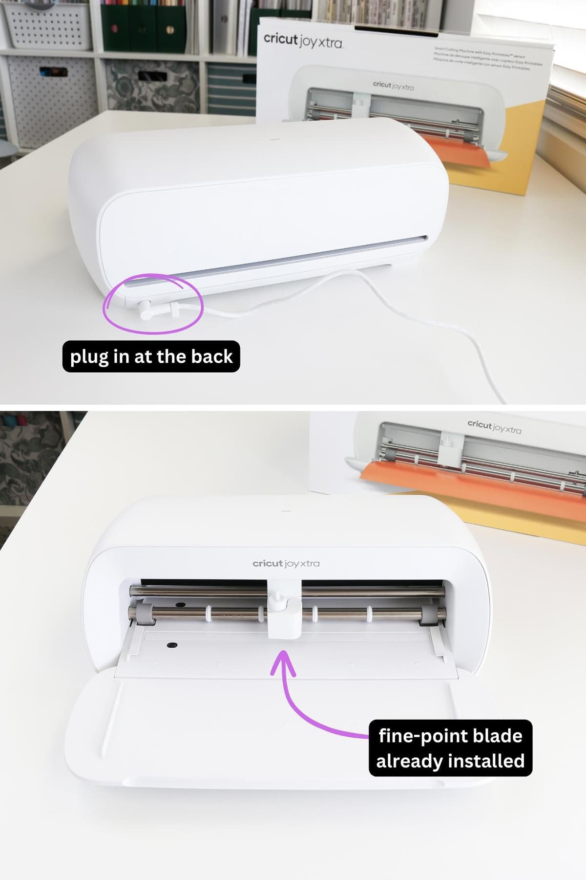 setting up Cricut Joy Xtra machine
