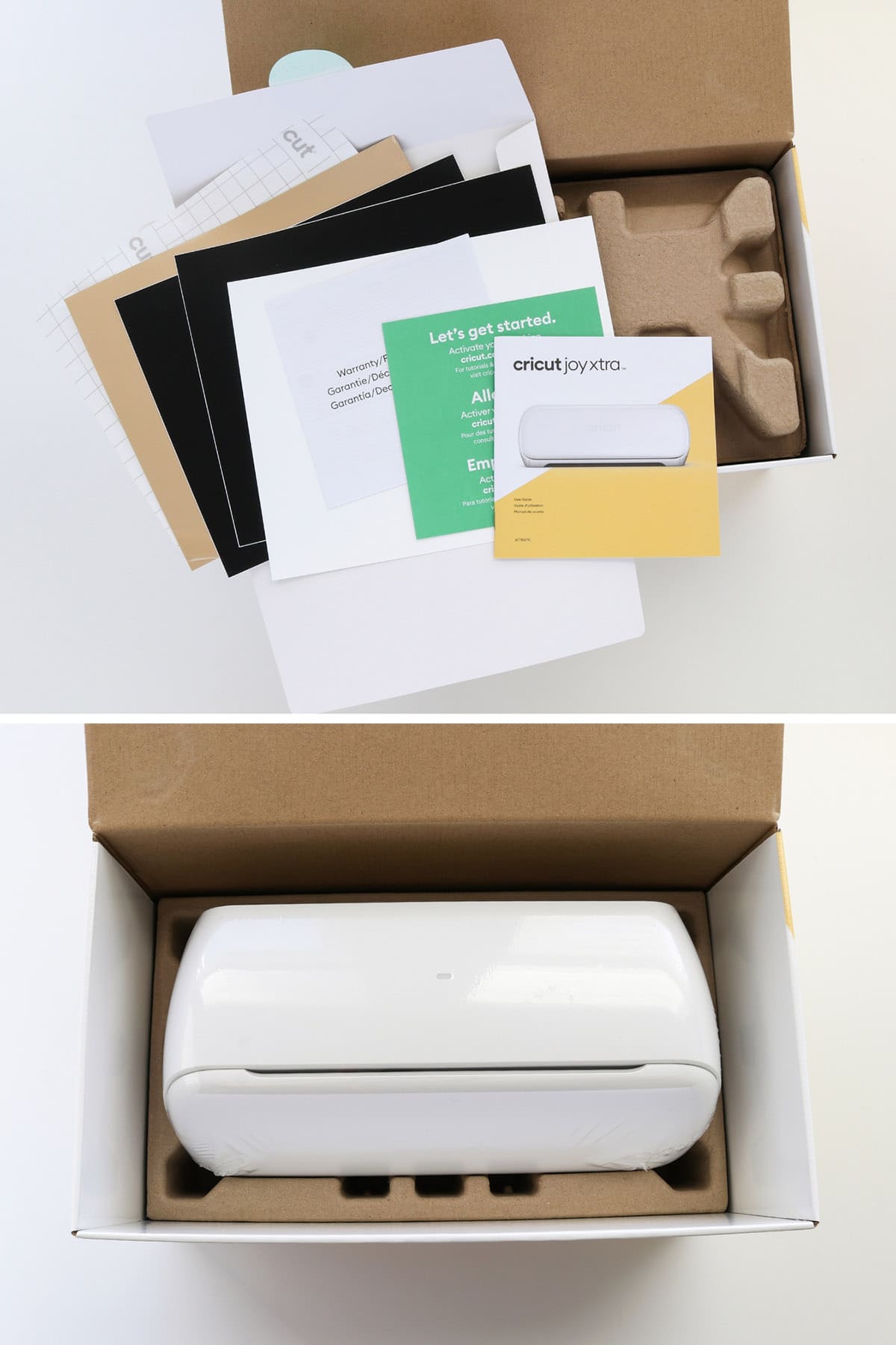 unboxing the Cricut Joy Xtra machine