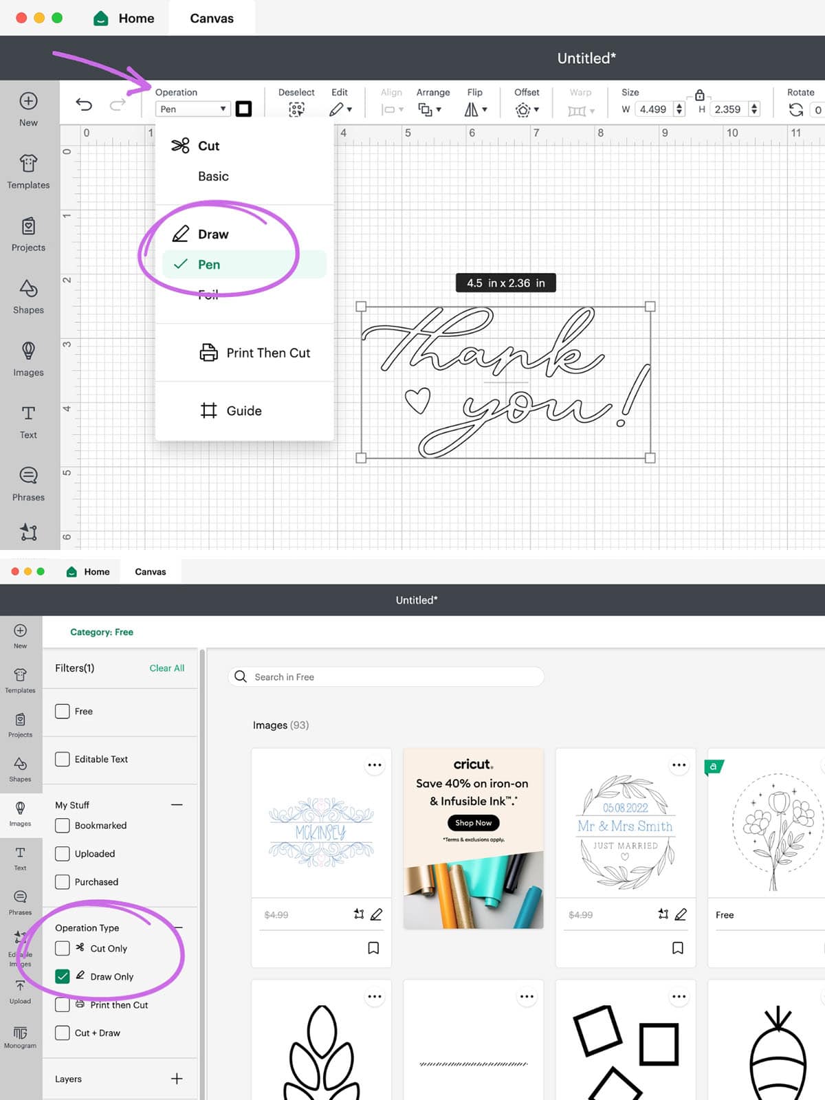 how to draw with Cricut Joy Xtra
