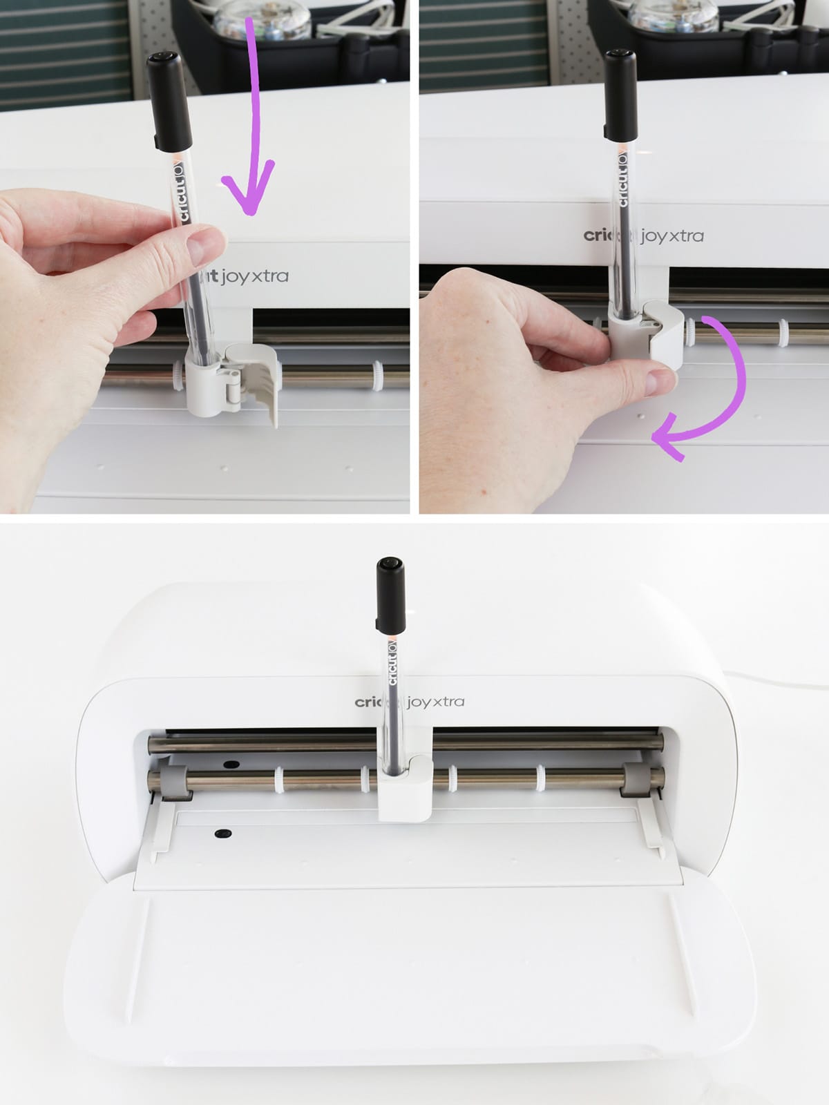 how to install pens and markers in the Cricut Joy Xtra machine