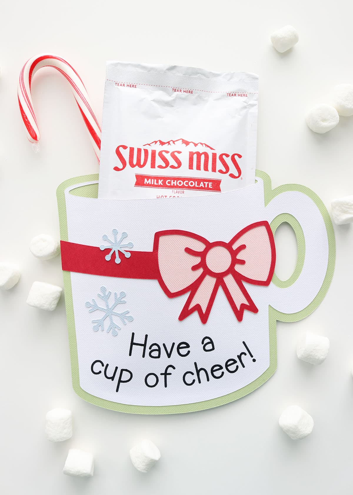 DIY cup of cheer hot chocolate gift idea