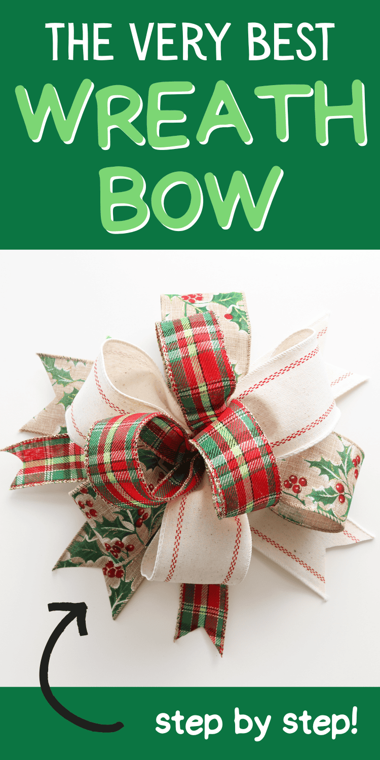 how to make a wreath bow out of ribbon easy tutorial