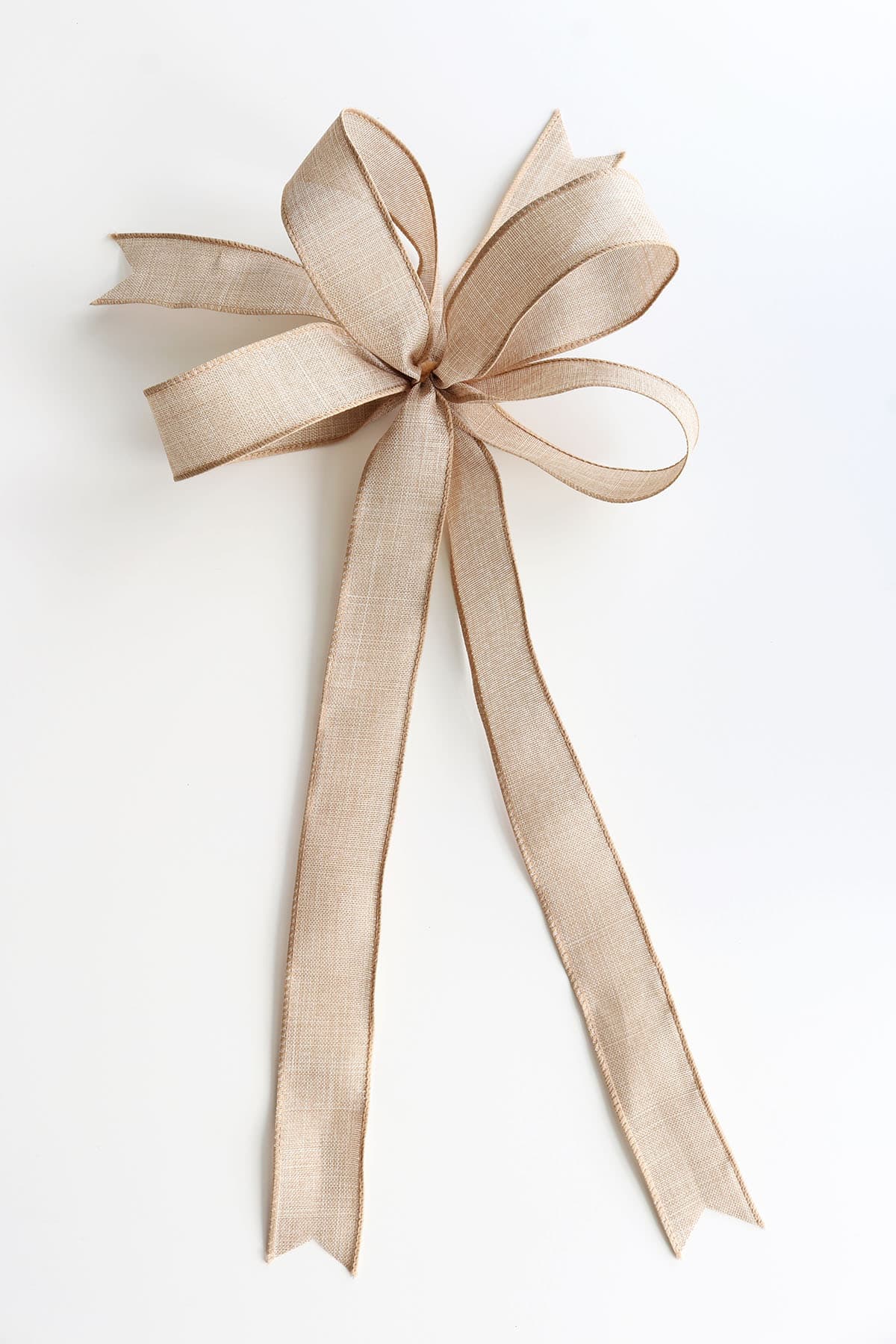 DIY long tailed gift or wreath bow