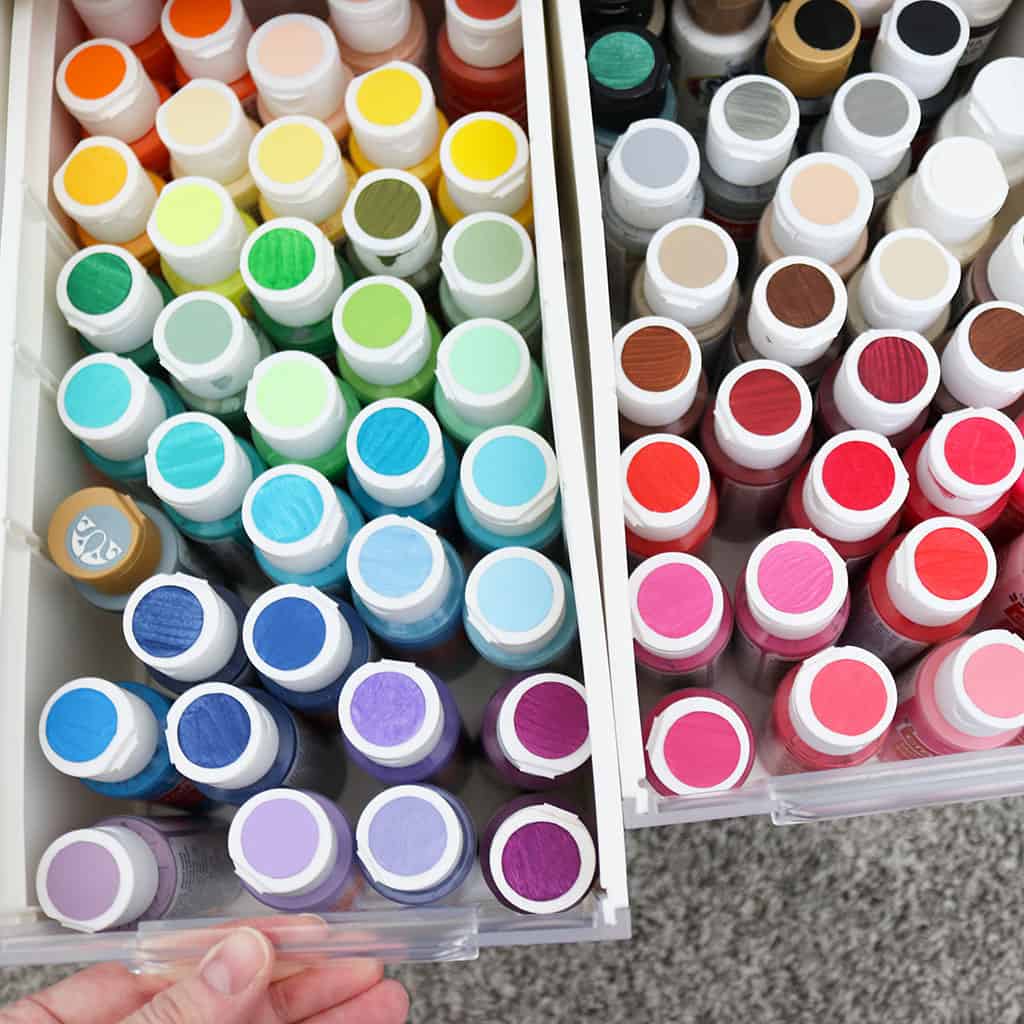 how to organize paint