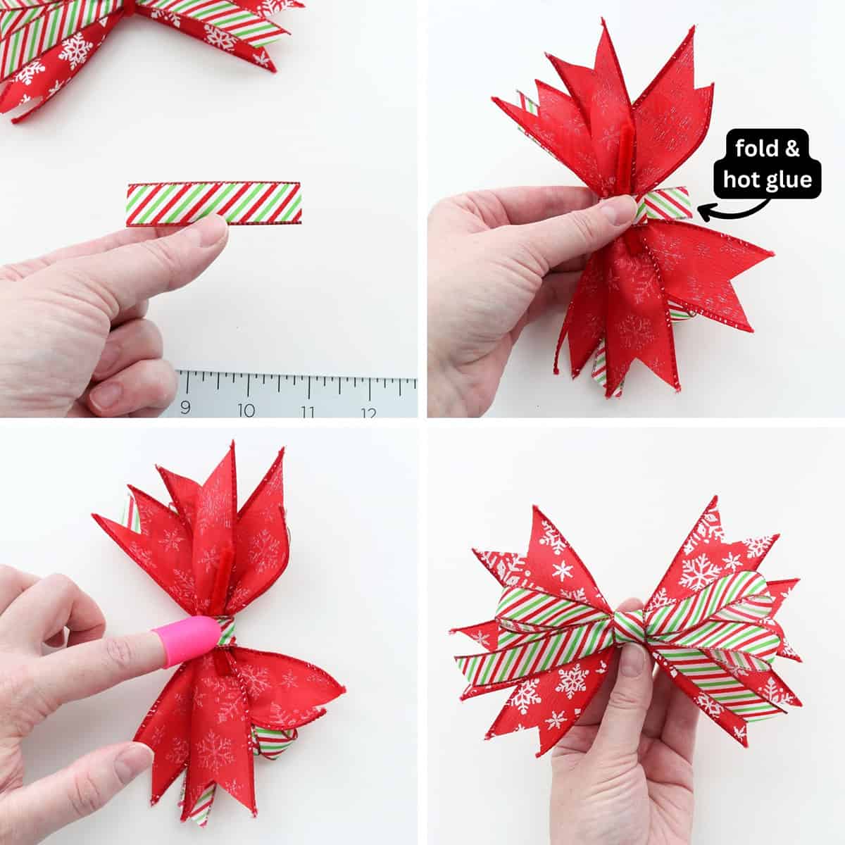 How to Make Christmas Ribbon Bows: 12 Easy DIY Bows - Aubree Originals