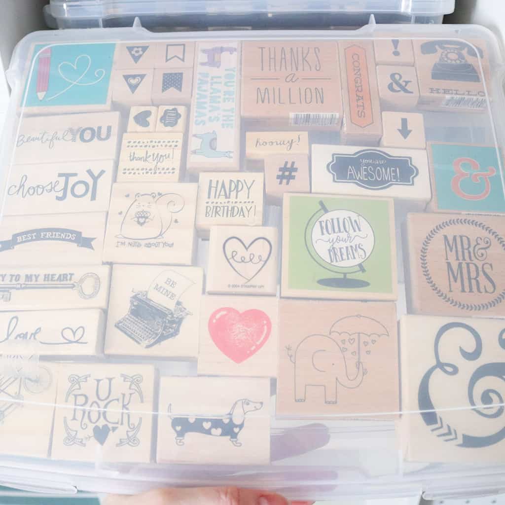 how to organize stamps