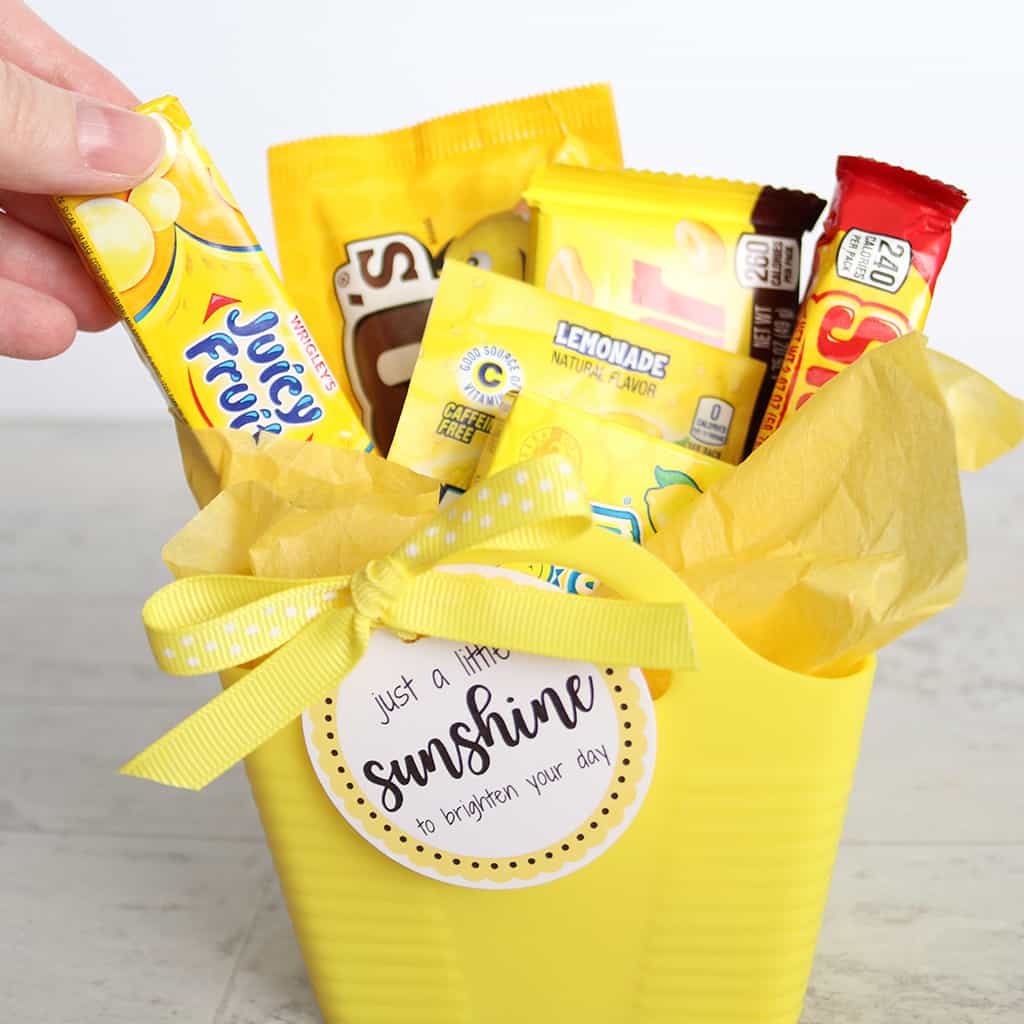 diy yellow sunshine gift