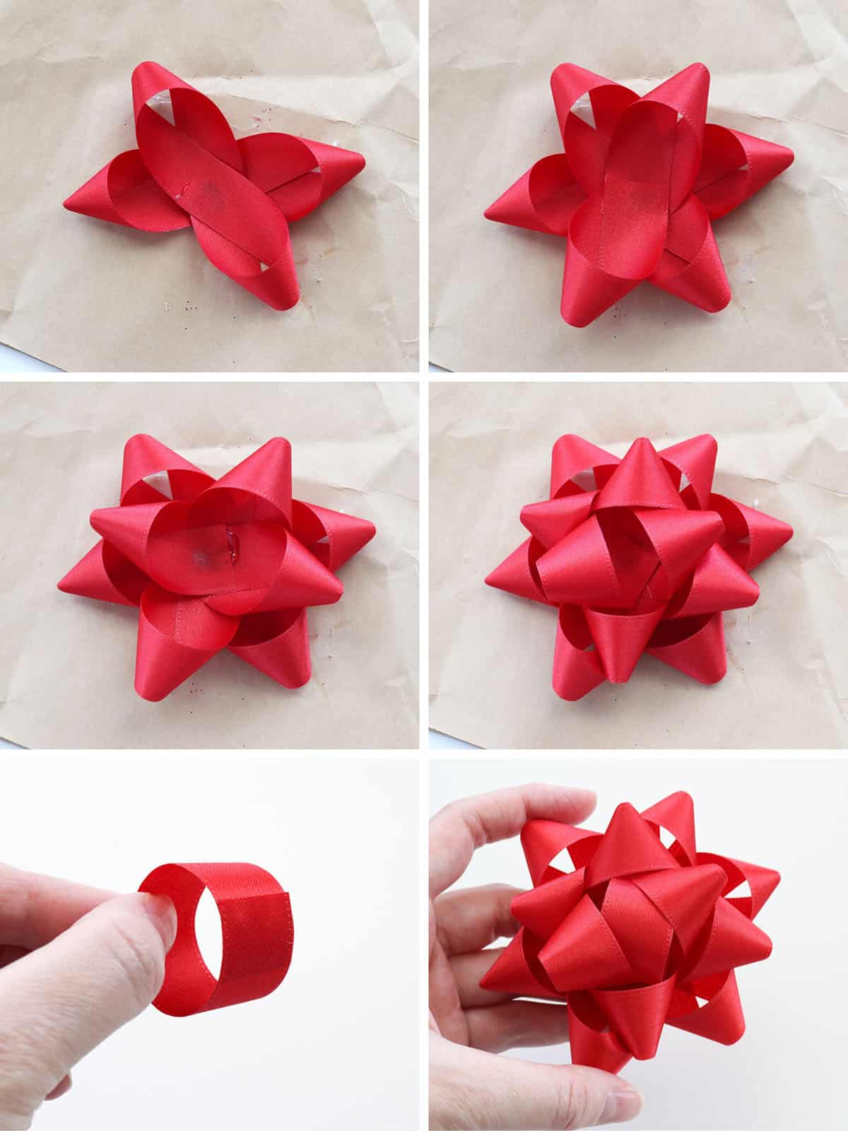 DIY gift bow from ribbon