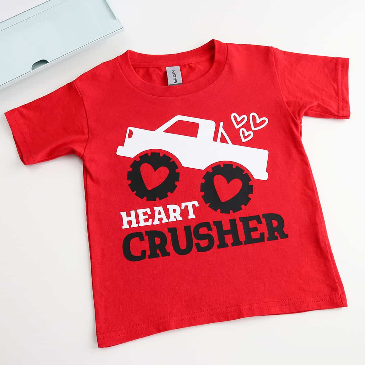 DIY Monster Truck Valentine Shirt For Kids