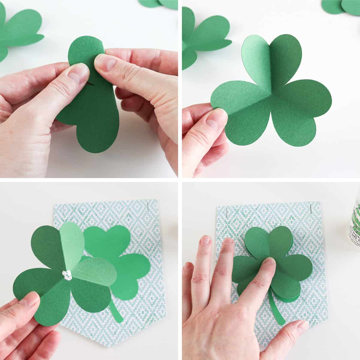 how to make 3d paper shamrock banner