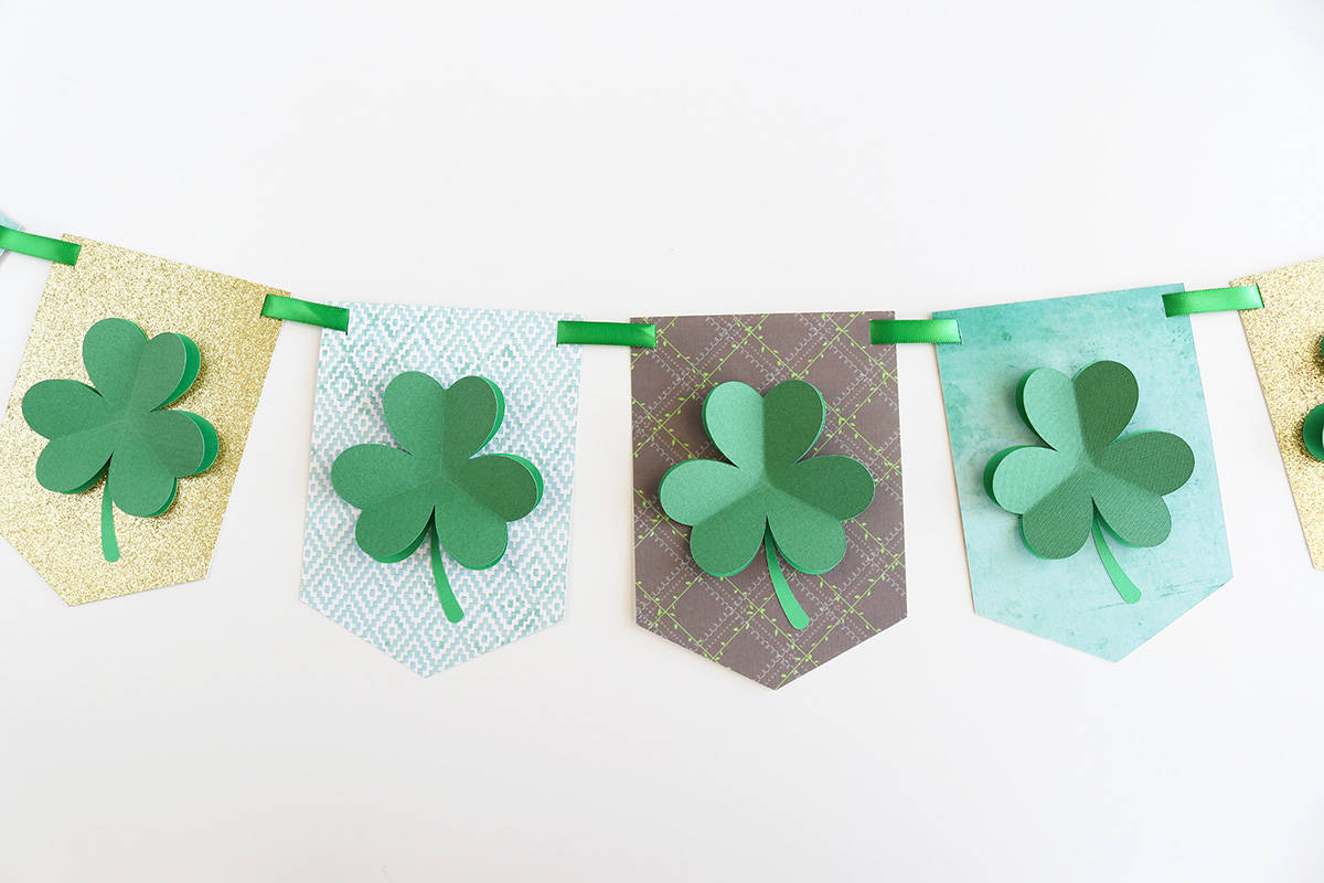 diy shamrock banner garland craft