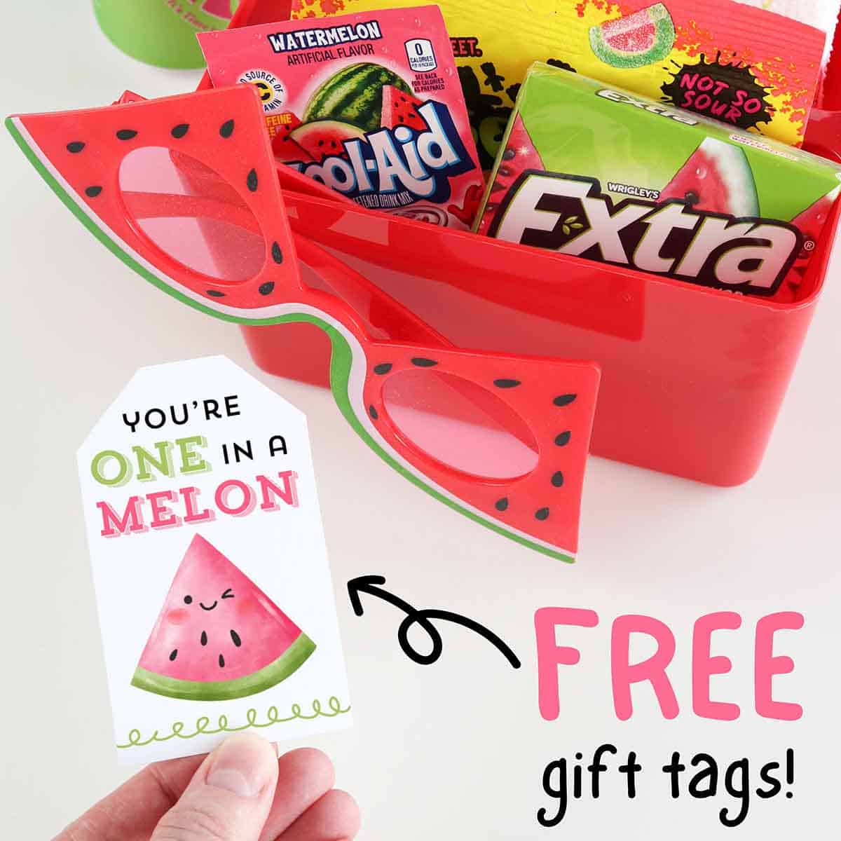 free watermelon gift tags