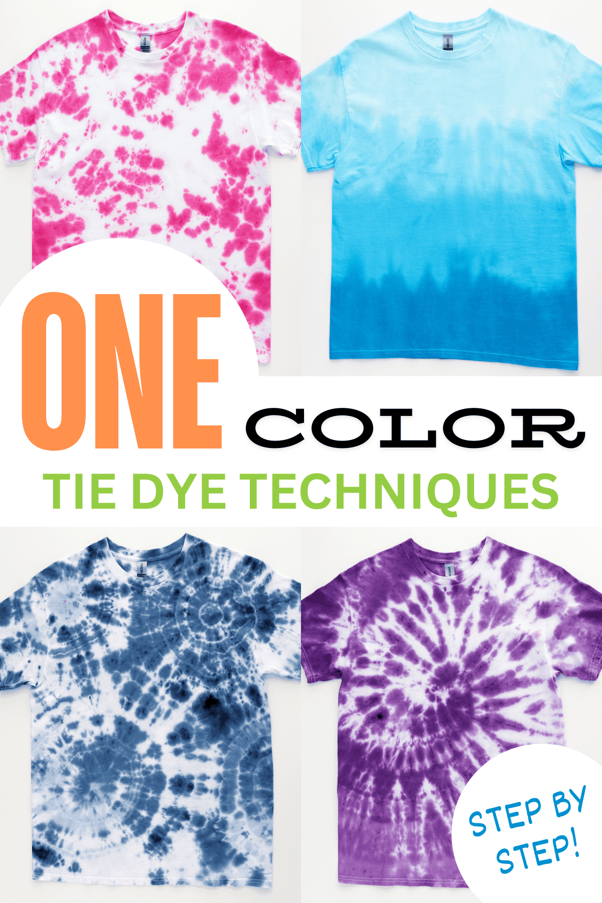 one color tie dye techniques