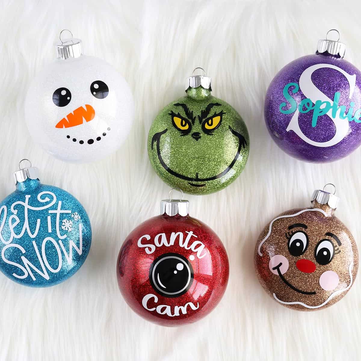diy glitter christmas ornaments