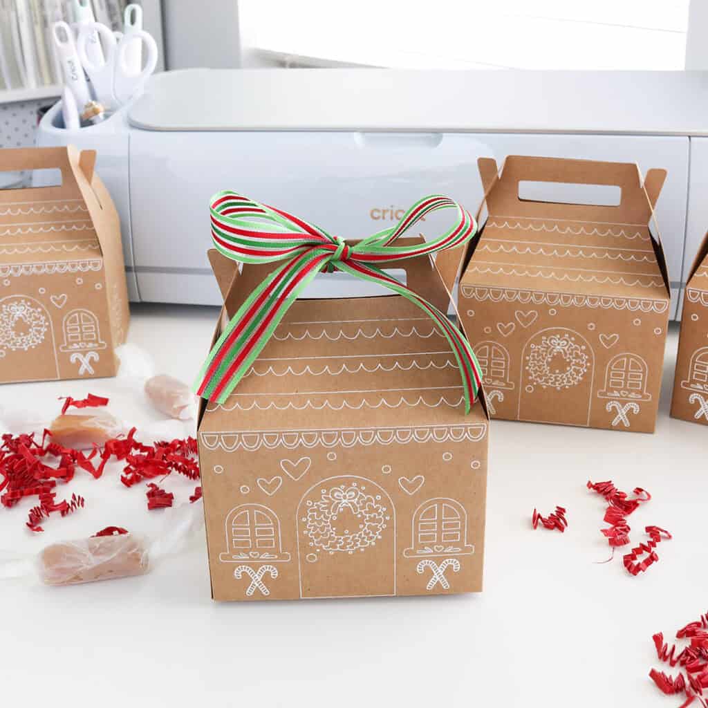 DIY gingerbread house treat box