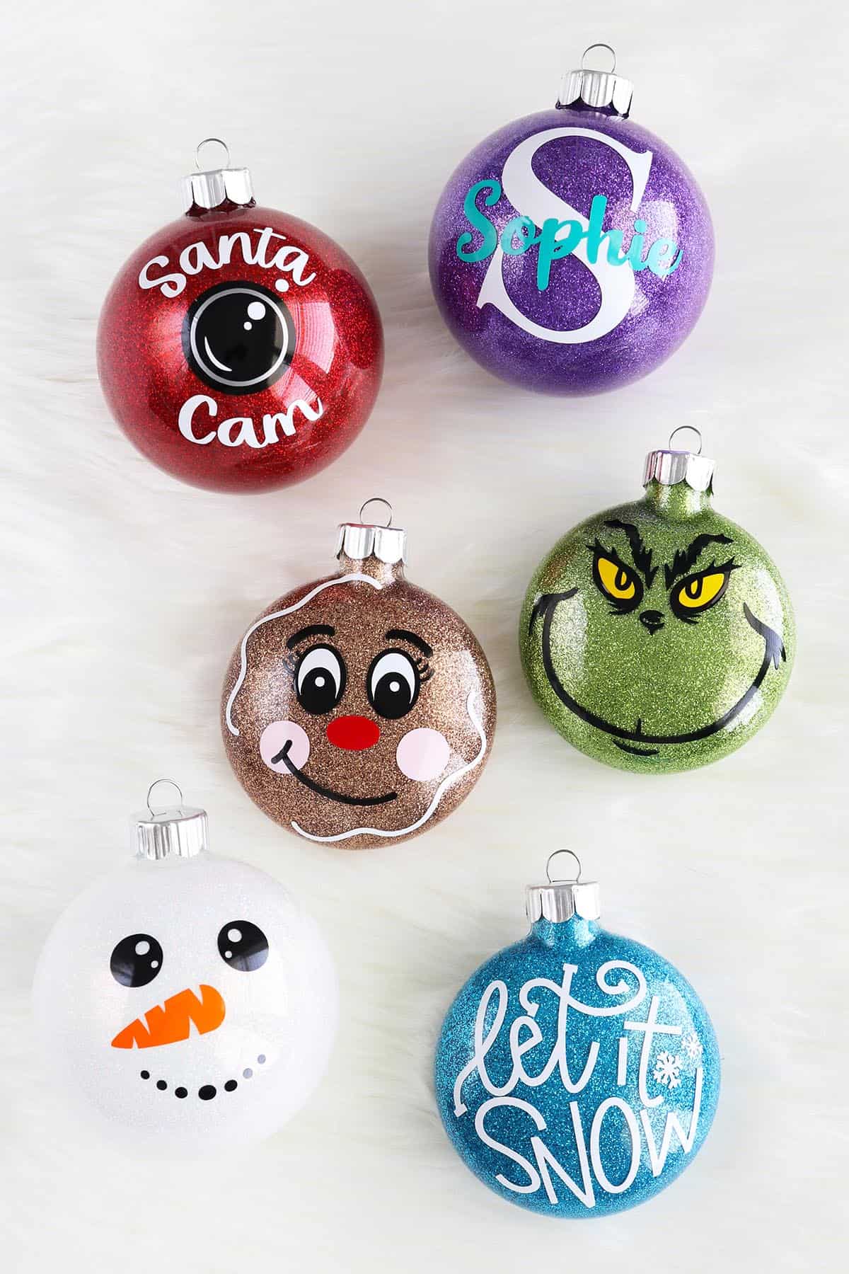 glitter diy christmas ornaments