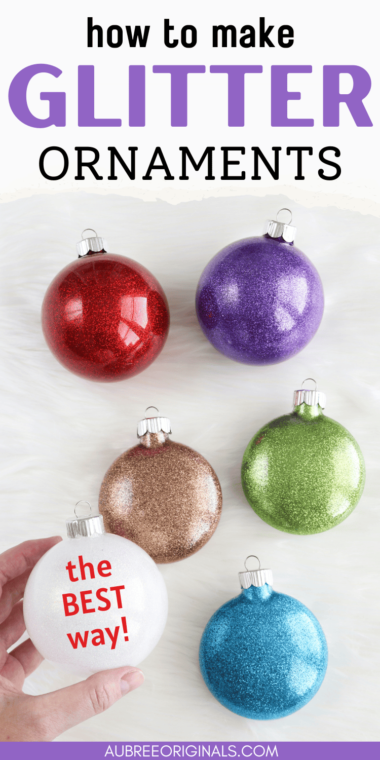 DIY glitter christmas ornaments