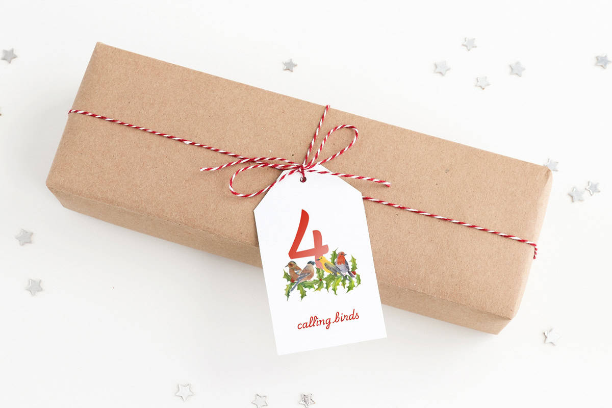 12 days of christmas gift tags free printable