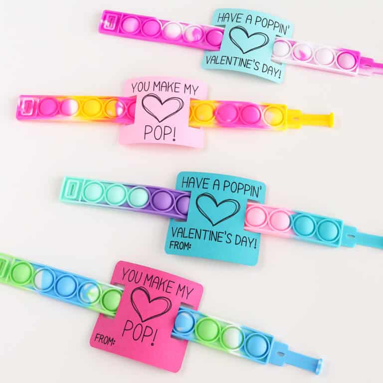 diy pop it bracelet valentines with Cricut