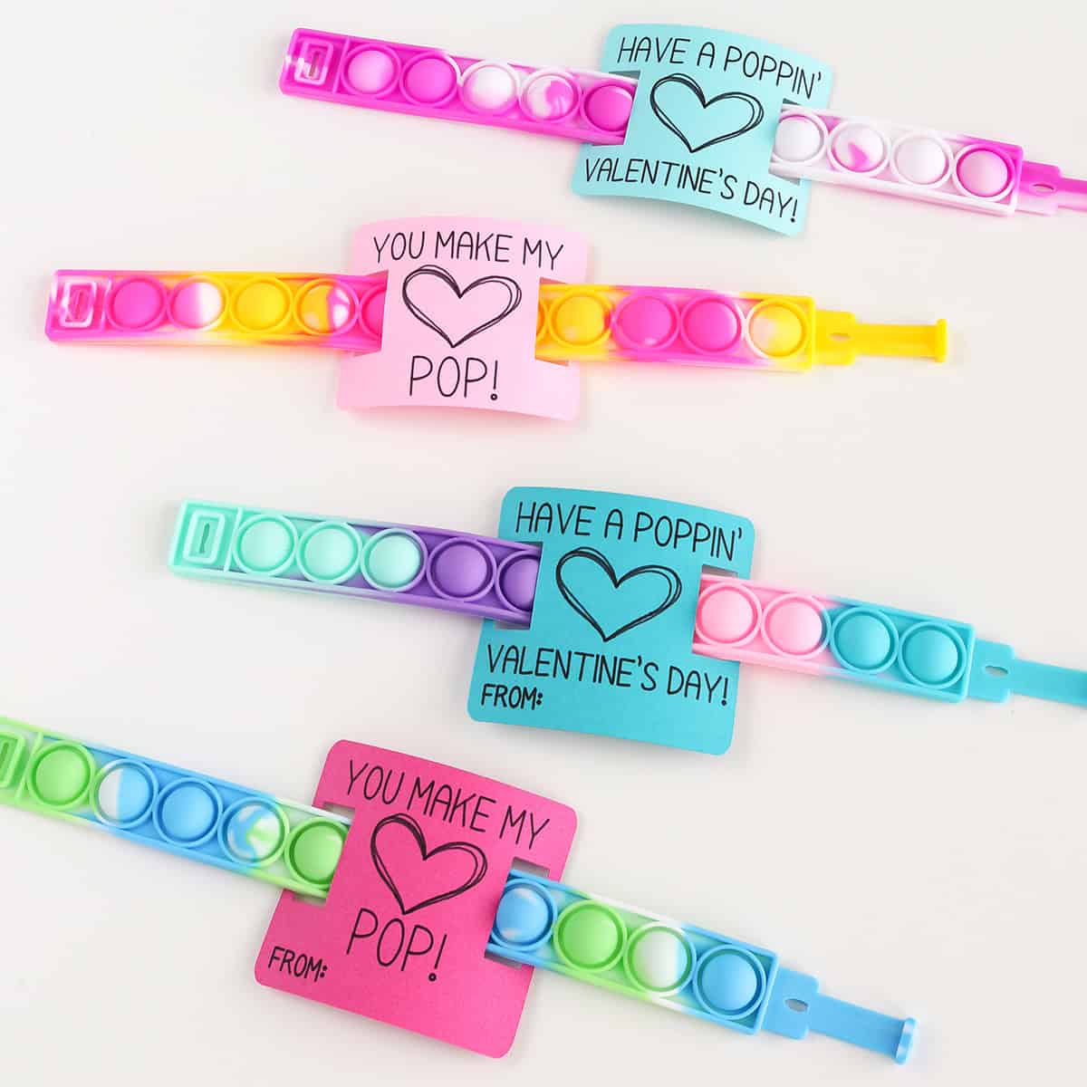 diy pop it bracelet valentines with Cricut
