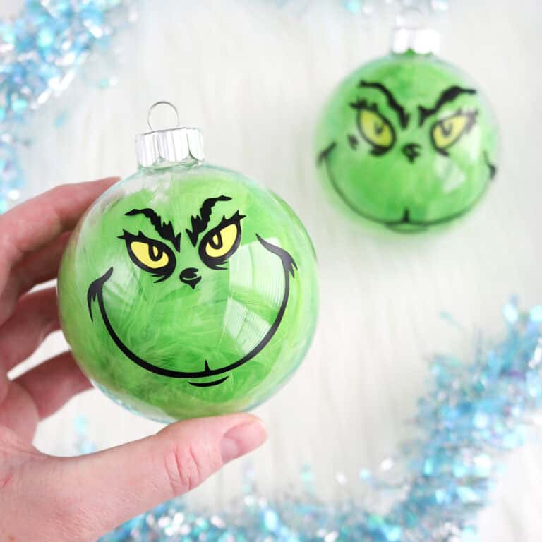 diy clear ball grinch ornament ideas