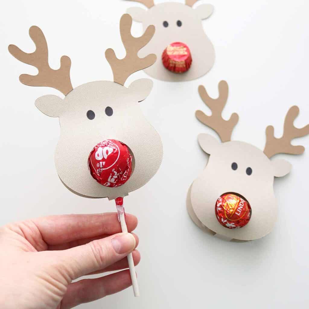 diy reindeer candy Christmas gift favor